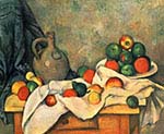 Still Life Drapery Pitcher and Fruit Bowl